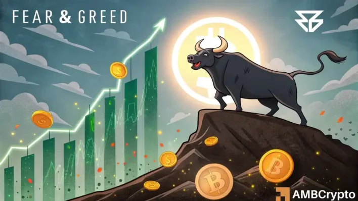 Crypto Fear & Greed Index hits 70 as Bitcoin nears its ATH again – What next?