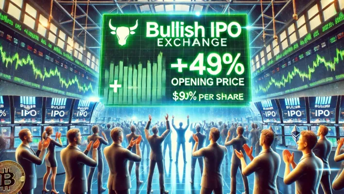 Crypto Exchange Bullish IPO: Shares Soar 143% On Debut, Opening At $90 Per Share