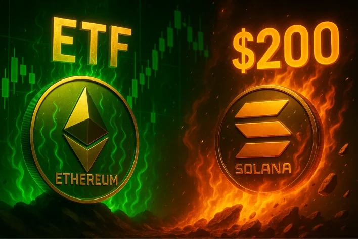 Ethereum ETF Momentum Builds as Solana Nears $200 Resistance — Market Eyes Big Gains