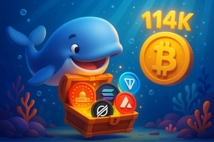 5 altcoins whales are quietly buying after Bitcoin reclaims $114K