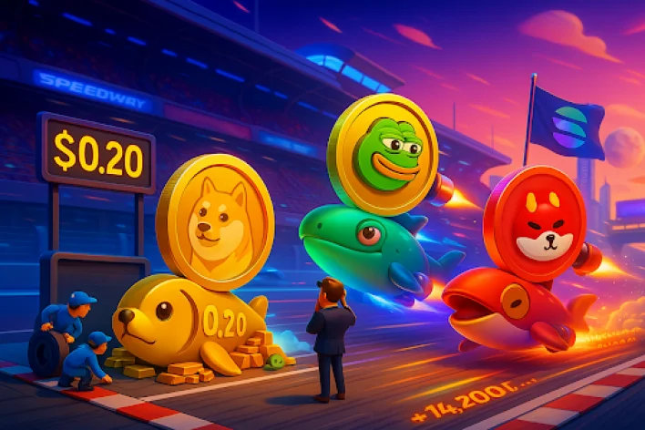 DOGE steady as SHIB, PEPE surge—Is MAGACOIN FINANCE the next big bet?