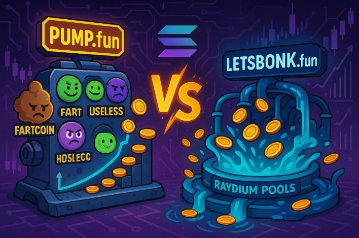 Pump.fun vs LetsBONK.fun: Solana Meme-Launchpads, Successful Launches, Rugs, Volume And Trending Tokens To Watch