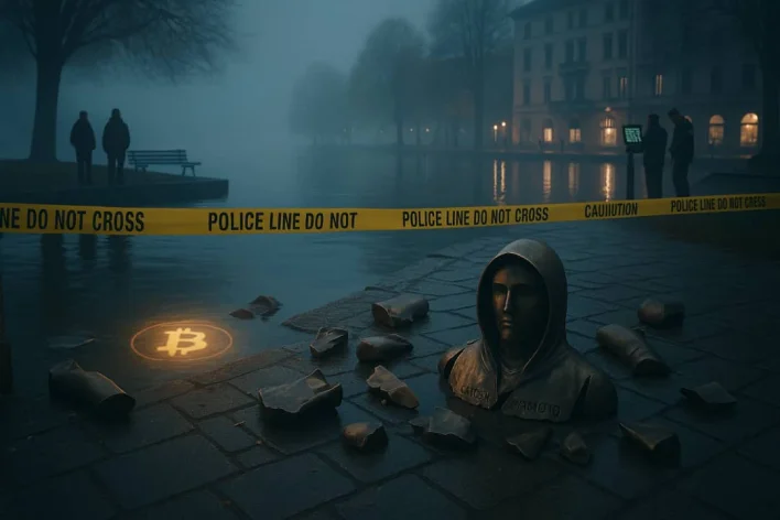 Satoshi Nakamoto Statue Stolen in SWITZERLAND, Now Found, What You Need To Know