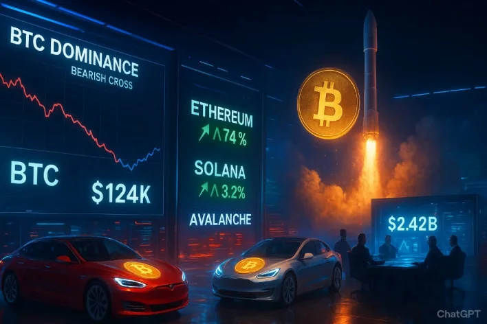 Monthly Bearish Cross on BTC Dominance, Alts Run, SpaceX Profits Soar