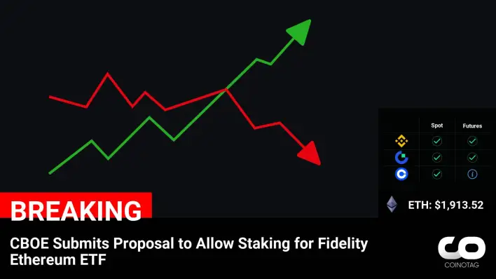 CBOE Submits Proposal to Allow Staking for Fidelity Ethereum ETF

?Coin:
Ethereum ( $ETH ) $1,913.52